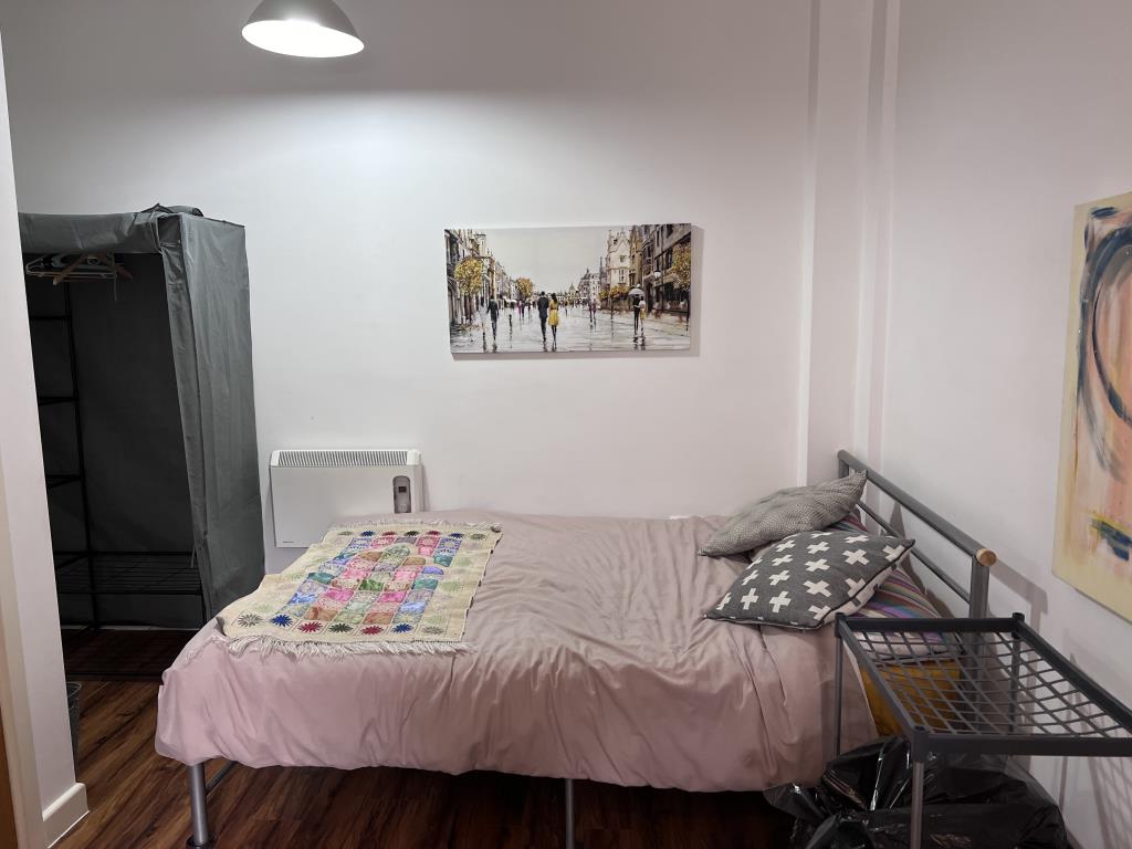Lot: 39 - STUDIO FLAT IN TOWN CENTRE LOCATION - White painted walls with wooden effect flooring